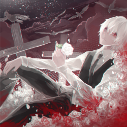 amazing-anime-pictures:  kaneki is chilling