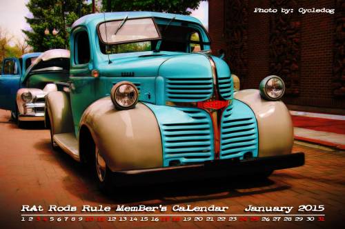 Check out the Rat Rods Rule forum member’s calendar for January 2015! This kooool foto was tak