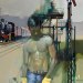 monogreek:Train mechanic by Giannis Papanelopoulos (b. 1936)
