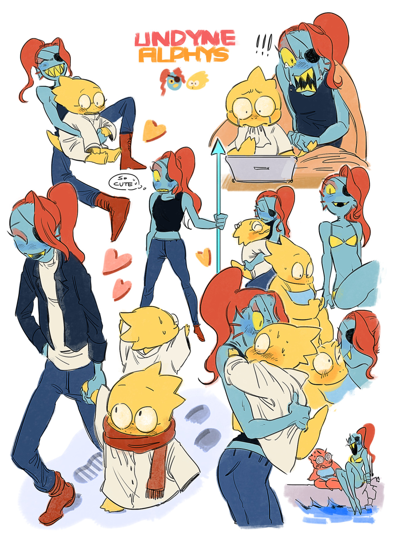 UNDYNE♥ALPHYS! – @tatzebea on Tumblr
