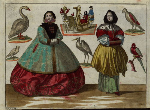 “Two richly dressed women; woman in horse-drawn sleigh with coachman” by Martin Eng