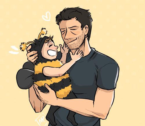 If You /wanted/ To Draw Cas Holding Baby Jack Dressed In A Bee Costume… I Think Dean Might Explode