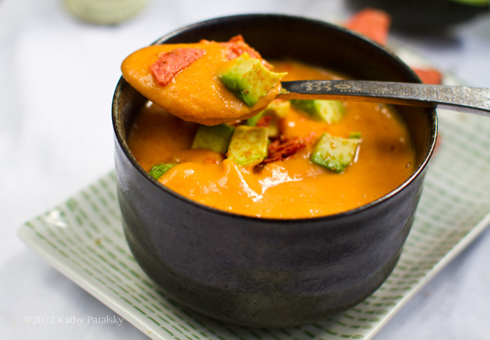 beautifulpicturesofhealthyfood:  Vegan Sweet Potato Soup (in a Flash!) Avocado on