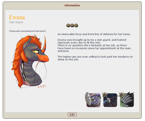 punkinguts: Unbred TG Gen 1 with Art and Bio for Sale! Ewena is just shy of a year old, and looking 