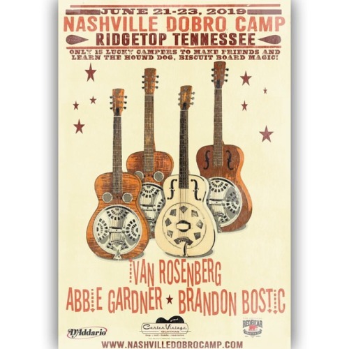 <p>Oh, hello! Here’s our beautiful Armistead-designed Nashville Dobro Camp poster to remind you that registration for Nashville Dobro Camp opens February 1, unless you’re a previous camper and then you can register January 25th. It’s going to be so lovely. It was lovely last year and I have no reason to think it will be any less so this time. June 21-23, 2019 and you can check it all out at <a href="http://www.nashvilledobrocamp.com">www.nashvilledobrocamp.com</a> If you come to camp, you get a poster. That’s reason enough. #dobro #nashville #dobrocamp #theolhounddog  (at Ridgetop, Tennessee)<br/>
<a href="https://www.instagram.com/p/Bsg6p4Cl5Vk/?utm_source=ig_tumblr_share&igshid=4epdgxxrmy6e">https://www.instagram.com/p/Bsg6p4Cl5Vk/?utm_source=ig_tumblr_share&igshid=4epdgxxrmy6e</a></p>