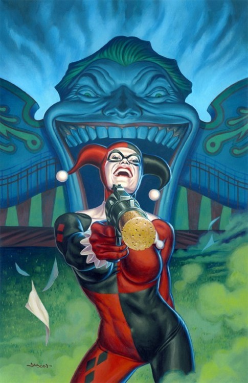 alexhchung:  &ldquo;Harley Quinn at the Carnival&rdquo; by Jason Edmiston