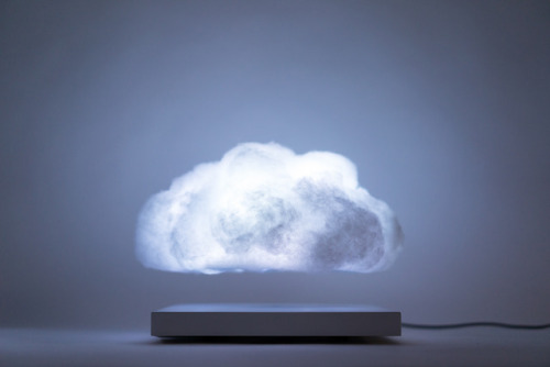 itscolossal:  Floating Cloud: An Electromagnetic Cloud That Hovers on Your Desktop by Richard Clarkson