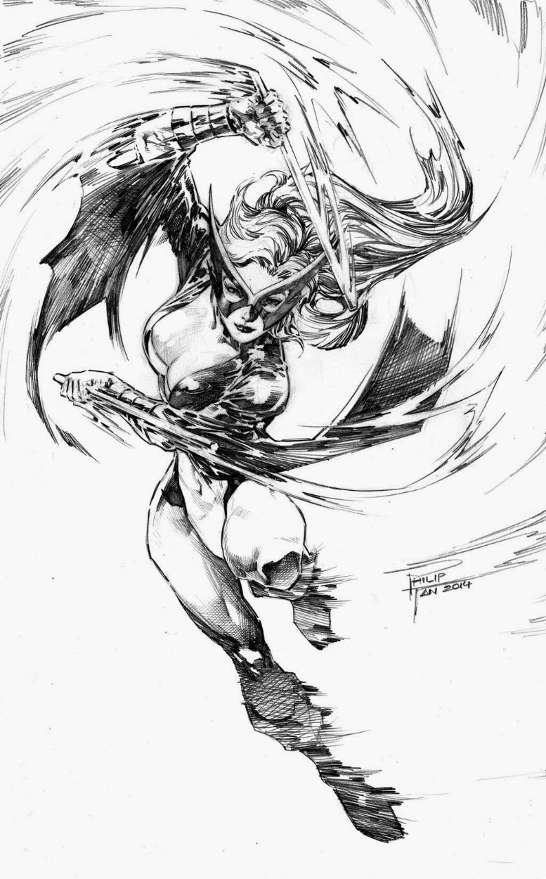 ungoliantschilde:  some commissioned pencil pinups by Philip Tan.