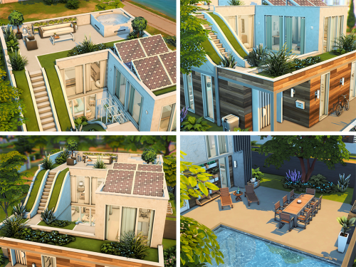 Rossetter (NO CC) I got this inspo from Pinterest, it was a super modern, eco looking house and I wa