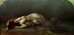 vagabonds-and-troubadours: ohcharski:  One of my favourite contemporary artists Roberto Ferri  does the centaur lady have two vaginas? 