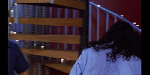 getyourspoons:  It’s hard to act angry when you’re stomping up a spiral staircase.