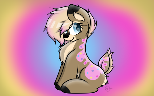 xelectrobeats:  SUCH ART IMPROVEMENT IN SUCH A SMALL AMOUNT OF TIME. The first one is from March 2014, and the second is from June 2014. This donut-deer-pony’s name is Sugar Sprinkles~ and she belongs to me :33   owo Cuuuute~! Hehe, looks like a deer