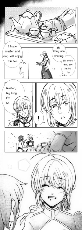 wanwhan18:  “Your smile” draw this after watching Fate Grand order the stage + playing f