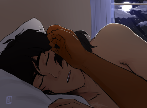 pining-keith: sometimes Lance wakes up in the middle of the night and sees Keith bathed in moonlight