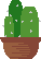 succulent trio pixel