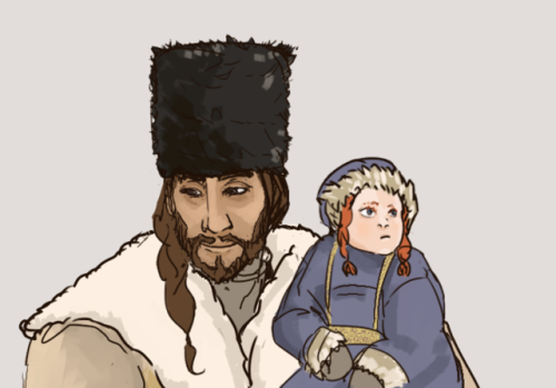 the-perfunctorily:The things I do just to put Ned in a funny hat