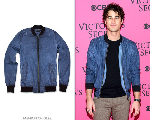 Darren Criss attends the 2015 Victoria’s Secret Fashion Show, New York City, November 10, 2015
Religion ‘Brooks’ Bomber Jacket - No longer available
Worn with: Casio watch, Topman pants