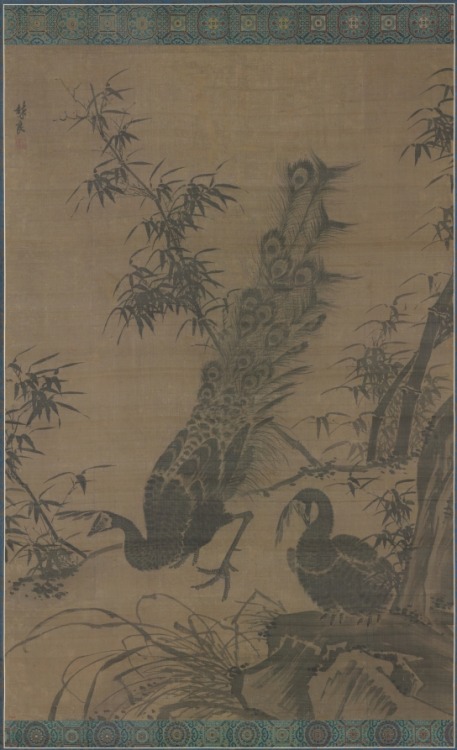 A Pair of Peafowl, Lin Liang, late 1400s-early 1500s, Cleveland Museum of Art: Chinese ArtA peacock 