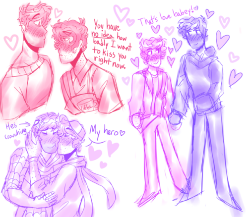 sugarglider9603:I made a bunch of MJ and Thomas doodles! These old gays own my fucking heart lmao( @