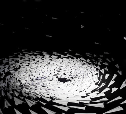 myampgoesto11:  López Pardo: “Black Box” series graphite on canvas, accompanied by an installation (last photo) 