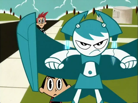 happiestlittlegoth:  beanzn:  Comparison of some of the designs in My Life as a Teenage Robot. Pilot episode: My Neighbor was a Teenage Robot (left) Season 1 Episode 1: It Came From Next Door (right)  [heavy breathing]   Loved that show when i was little