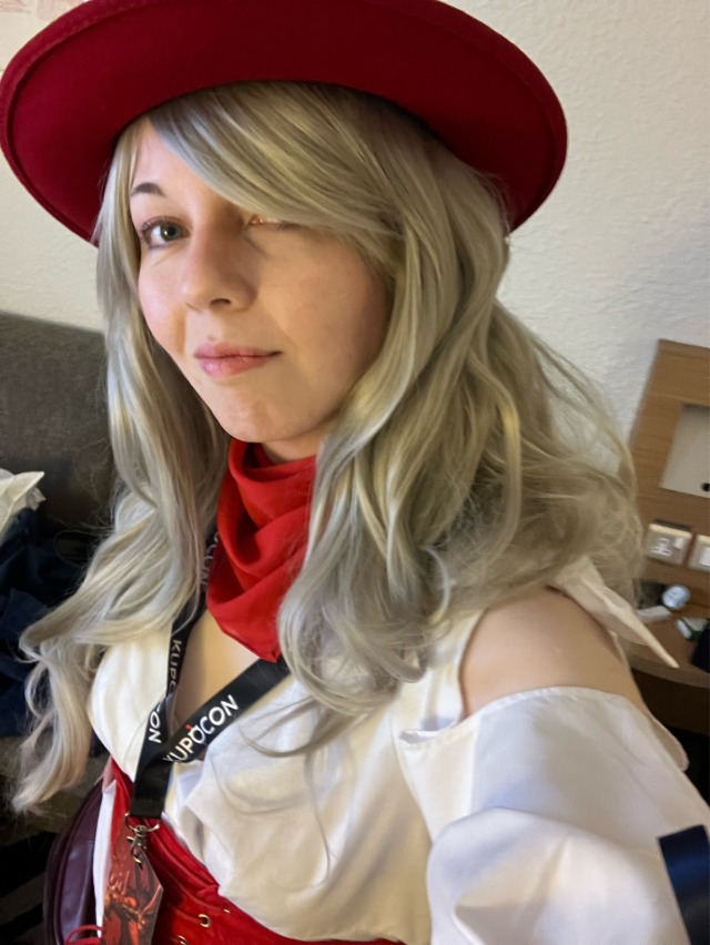 Words cannot describe how much I loved wearing my red mage cosplay at Kupocon Pom2 ❤️