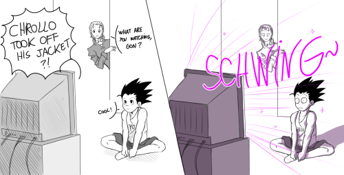 rabiscosetal:- What thE HELL ARE YOU WATCHING, GON?!