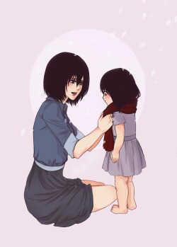 daydream24-7:  Mikasa Week Day 3 : Scarfbetter late than neverMikasa would pass the scarf to her child   ♥   