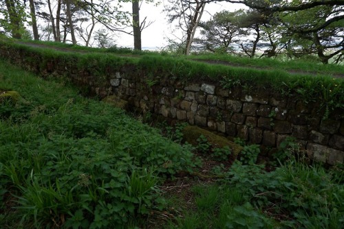 Hadrian’s Wall at Housesteads Roman Fort, Northumberland, 13.5.18.Just west of Housesteads Rom