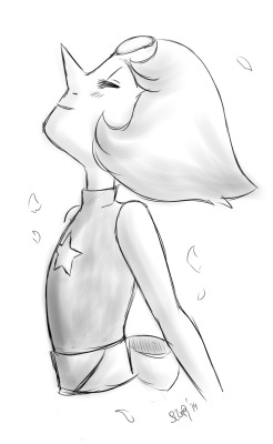 princesssilverglow:  Pearl doodle ^^ Last one for today though, because I feel the migraine is coming back again TwT;