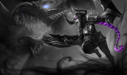 Monochromatic Splash Art: Darkflame Shyvana