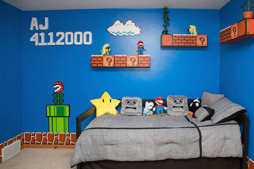 brain-food:  Reddit user Dustin Carpenter has a daughter who requested a Mario Bros themed room. So thats what he gave her. Best dad of the year? Best dad forever.  