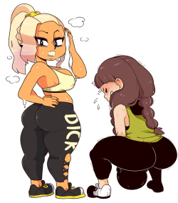 nuclearwasabi:  taking turns exercising and checking themselves out on the mirror feat @gats