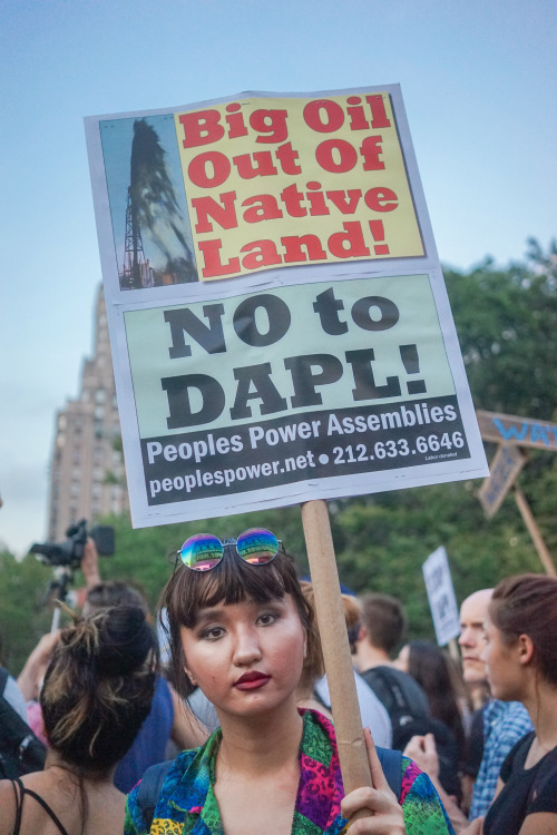 activistnyc:Rally in solidarity with #StandingRock. #NoDAPL #waterislife #protectthesacred #DakotaAc