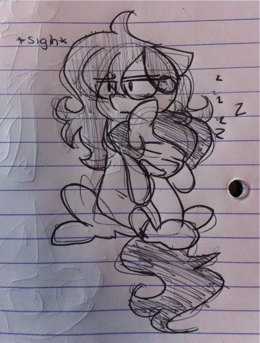 princessnoob-art:  It was horribly cold today and I was very sleepy.  (I kinda forgot