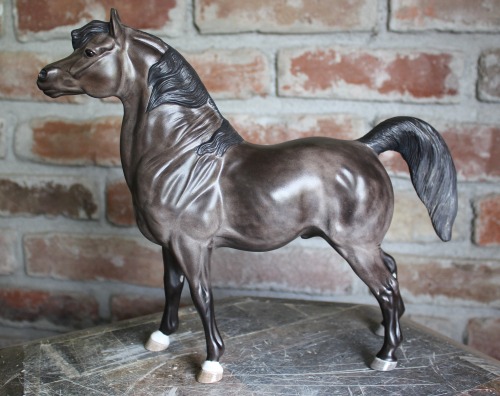 Super excited to get to customize a Hartland Regal Arabian! This one is a dark steel gray just start