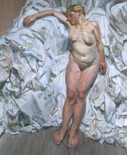 museum-muizenest:  Lucian Freud, Standing by the Rags, 1988-89,  