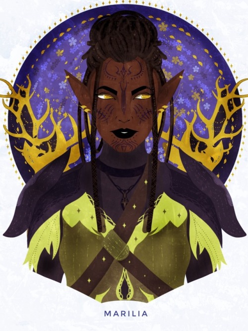 Commission for the lovely @sennexsimone ! I loved drawing everything on her Lavellan! She is so cool