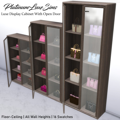 Luxe Display Cabinet With Open Door• Same 16 swatches as my first version (with both doors closed!) 