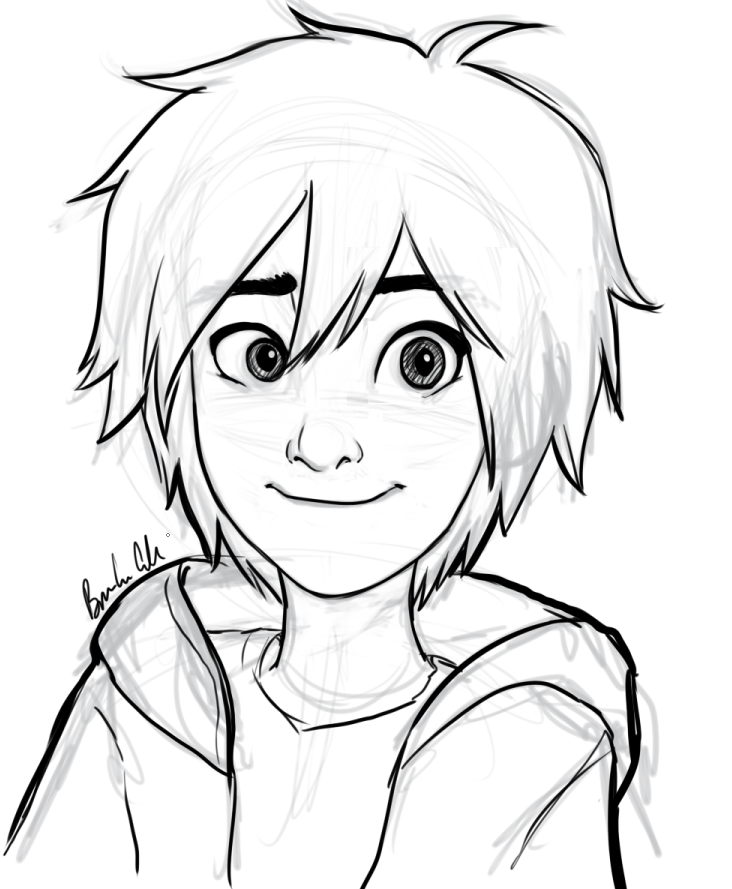 youmakemefeelthesame:  Got hella bored and doodled Gogo and Hiro uwu  oh gogo~ &lt;3