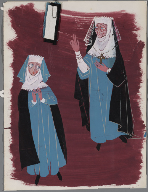 Costume designs for a play “Walram de Genaderijke” by Herman van Elteren, 1956