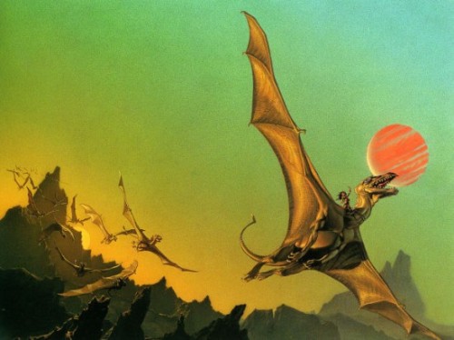 70sscifiart: Warner Bros. Options Rights for Dragonriders of Pern Movie - /Film
