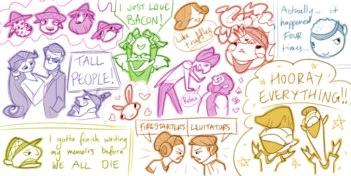 truepsychictales:I just finished a replay of the first game in anticipation of the sequel, so here’s a sketchdump of assorted faves ^^