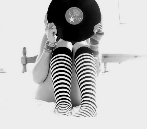 Girls with Vinyl Records