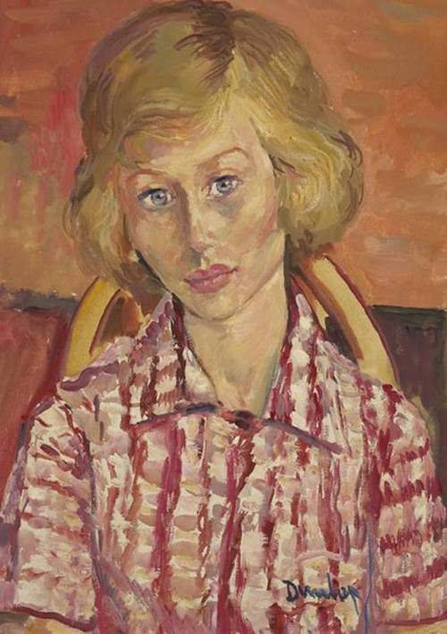 huariqueje:Portrait of a Lady -    Ronald Ossory DunlopIrish, 1894-1973)oil on canvas,&nbs