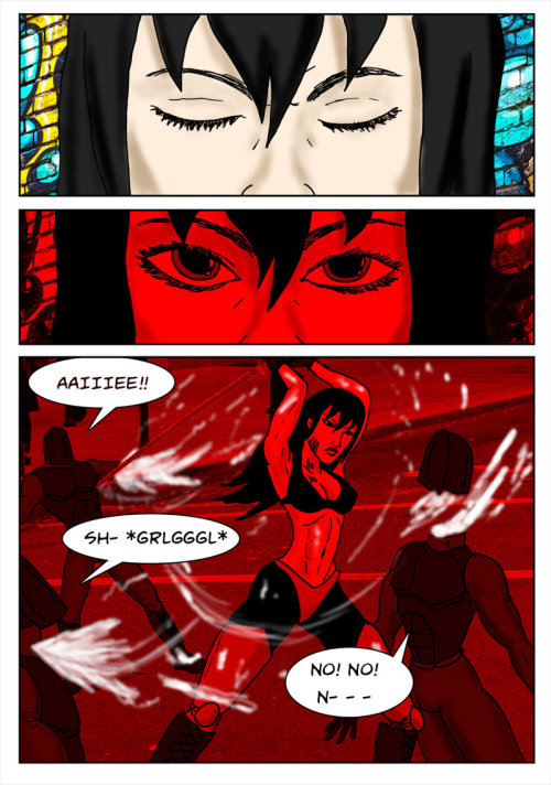 Kate Five vs Symbiote comic Page 194 by cyberkitten01 Taki unleashes the fury!