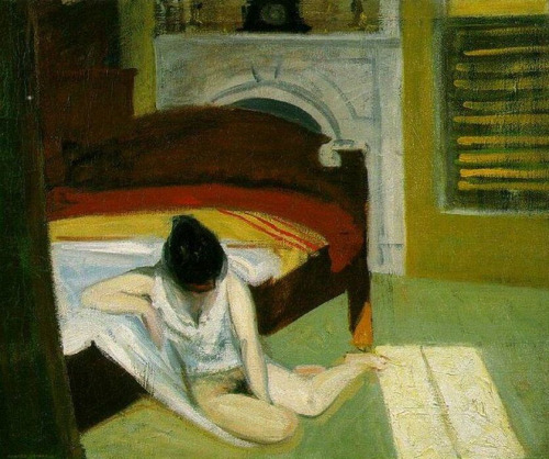 propertiesofjoy:i know the end by phoebe bridgers / summertime interior (1909) by edward hopper / po