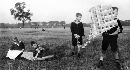 historicaltimes: german kids flying a kite made of worthless money during hyperinflation 1923 via re