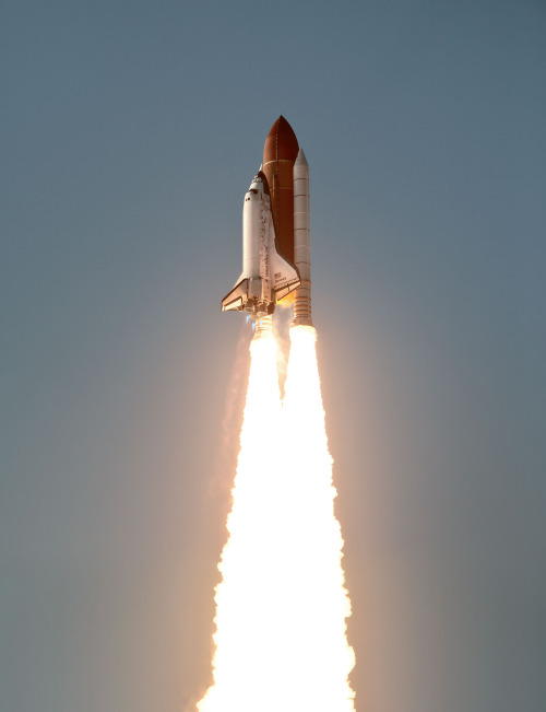 spaceplasma:  Space Shuttle Discovery’s Final Launch  Discovery, known as the workhorse of the fleet, is stained and streaked with age. It has flown more missions and carried more crew members than any other shuttle. It was the return-to-flight shuttle