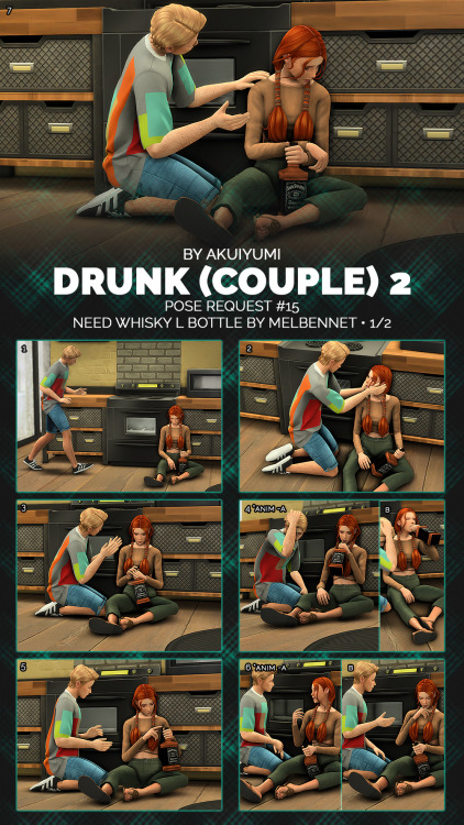 DRUNK (COUPLE) 2Pose request #15. 14 couple poses2 sequences: each has its own “all in one&rdq